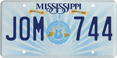 MS license plate JOM744