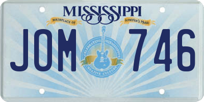 MS license plate JOM746