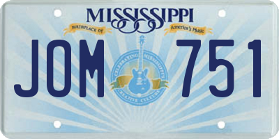 MS license plate JOM751