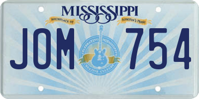 MS license plate JOM754