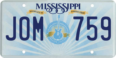 MS license plate JOM759