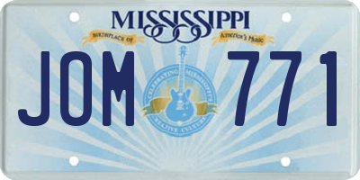 MS license plate JOM771