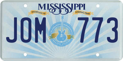 MS license plate JOM773