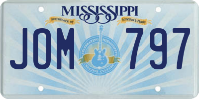 MS license plate JOM797