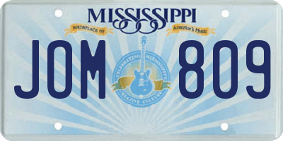 MS license plate JOM809