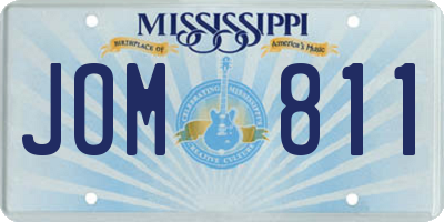 MS license plate JOM811