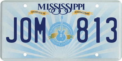 MS license plate JOM813