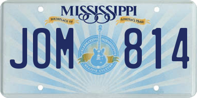 MS license plate JOM814