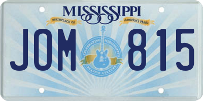 MS license plate JOM815