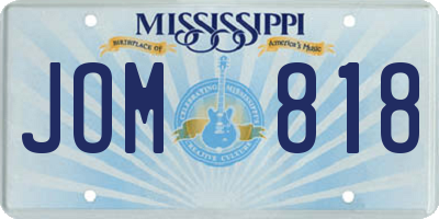 MS license plate JOM818