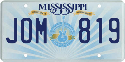MS license plate JOM819