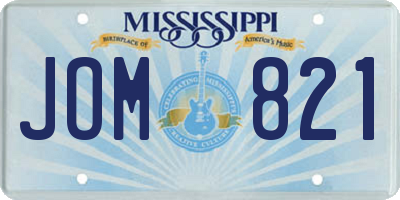 MS license plate JOM821