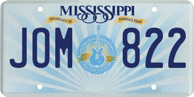 MS license plate JOM822