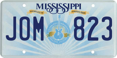 MS license plate JOM823