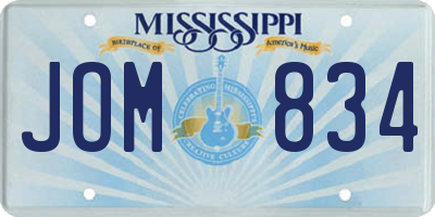MS license plate JOM834