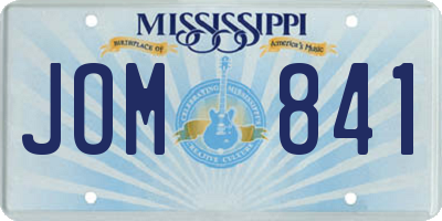 MS license plate JOM841