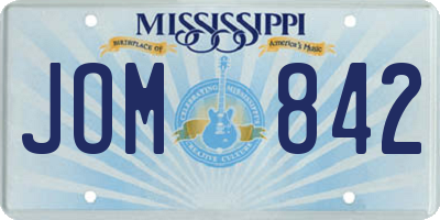 MS license plate JOM842
