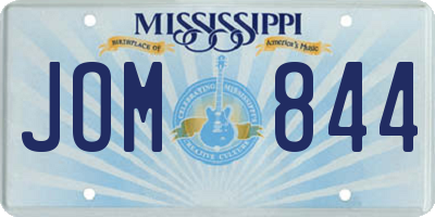 MS license plate JOM844