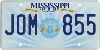 MS license plate JOM855
