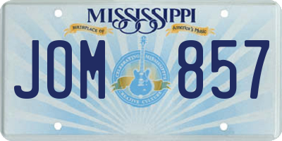 MS license plate JOM857