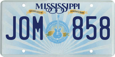 MS license plate JOM858