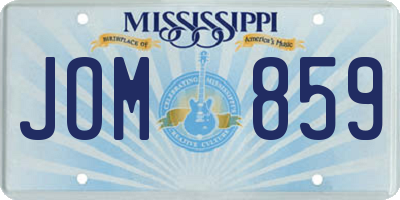 MS license plate JOM859