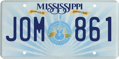 MS license plate JOM861