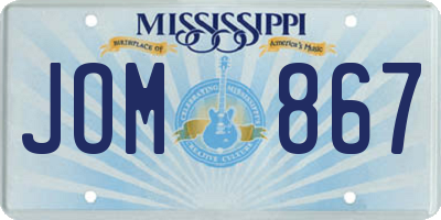 MS license plate JOM867