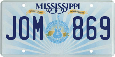 MS license plate JOM869