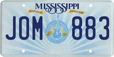 MS license plate JOM883