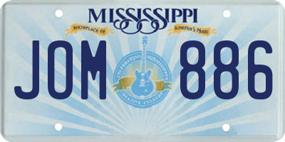 MS license plate JOM886