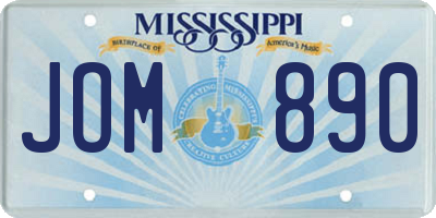 MS license plate JOM890