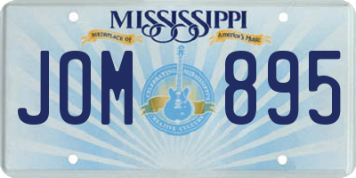 MS license plate JOM895