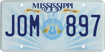 MS license plate JOM897