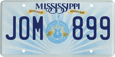 MS license plate JOM899