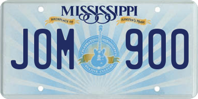 MS license plate JOM900