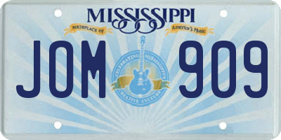 MS license plate JOM909