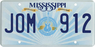 MS license plate JOM912