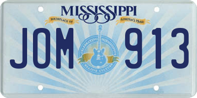 MS license plate JOM913