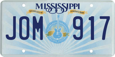 MS license plate JOM917