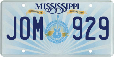 MS license plate JOM929