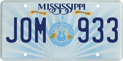 MS license plate JOM933