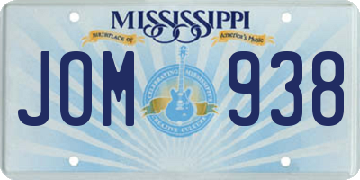 MS license plate JOM938