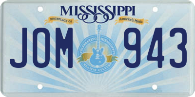 MS license plate JOM943
