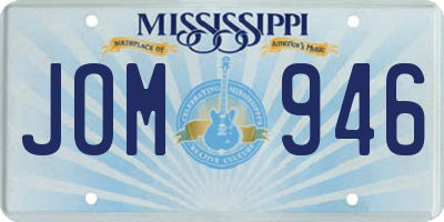 MS license plate JOM946