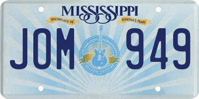 MS license plate JOM949