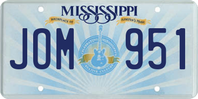 MS license plate JOM951