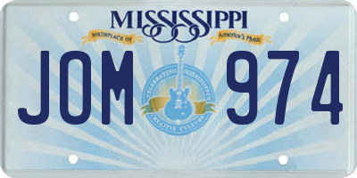 MS license plate JOM974