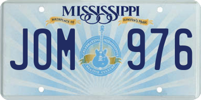 MS license plate JOM976