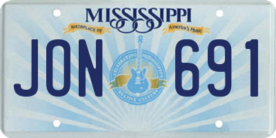 MS license plate JON691